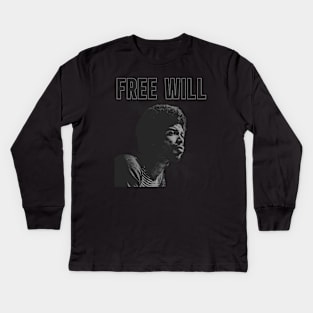 Free will // Gil scott // Ilustrations Kids Long Sleeve T-Shirt